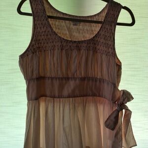 NAK Light Pink Smocked Bow Tie  Blouse